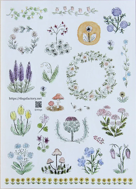 4legs Planner Stickers – Flower