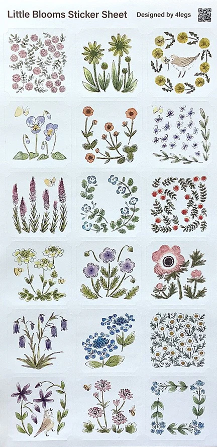 4legs Planner Stickers – Small Plants and Flowers
