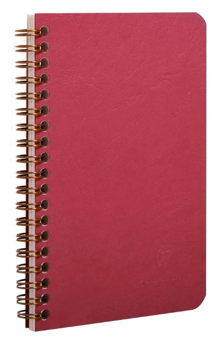 Clairefontaine Age-Bag Wirebound Notebook A6+ Lined - Red - 120 pages