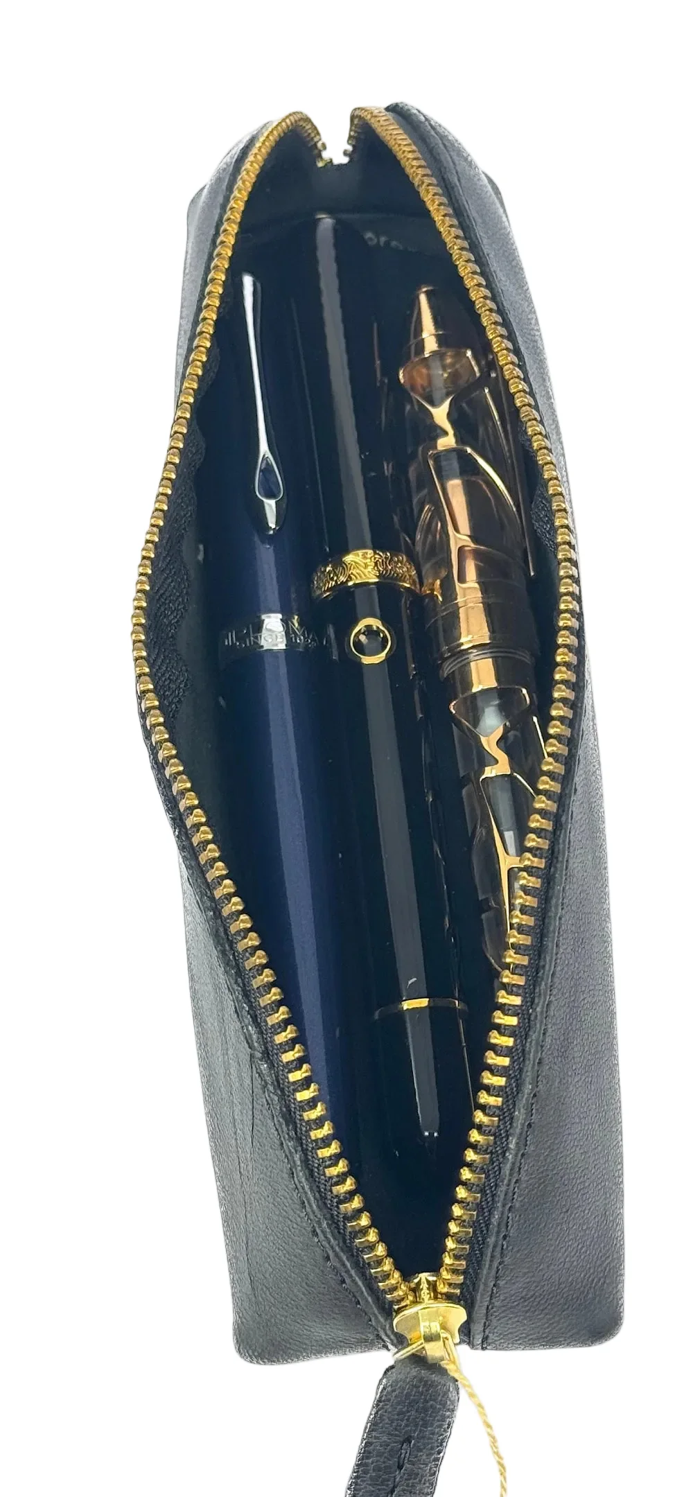 Clairefontaine Flying Spirit Leather Triangular Pen Case Black - Image 2