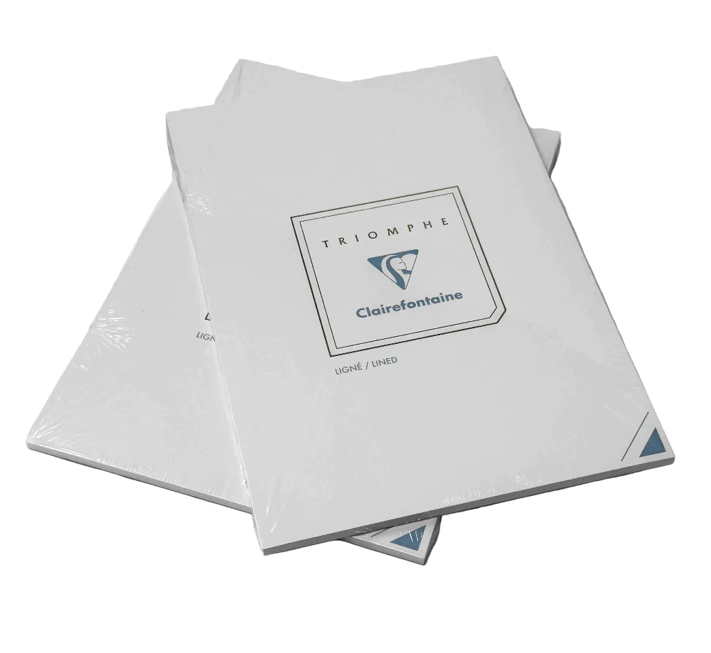 Clairefontaine Glued Notepad Triomphe Lined – A5 (50 Sheets)