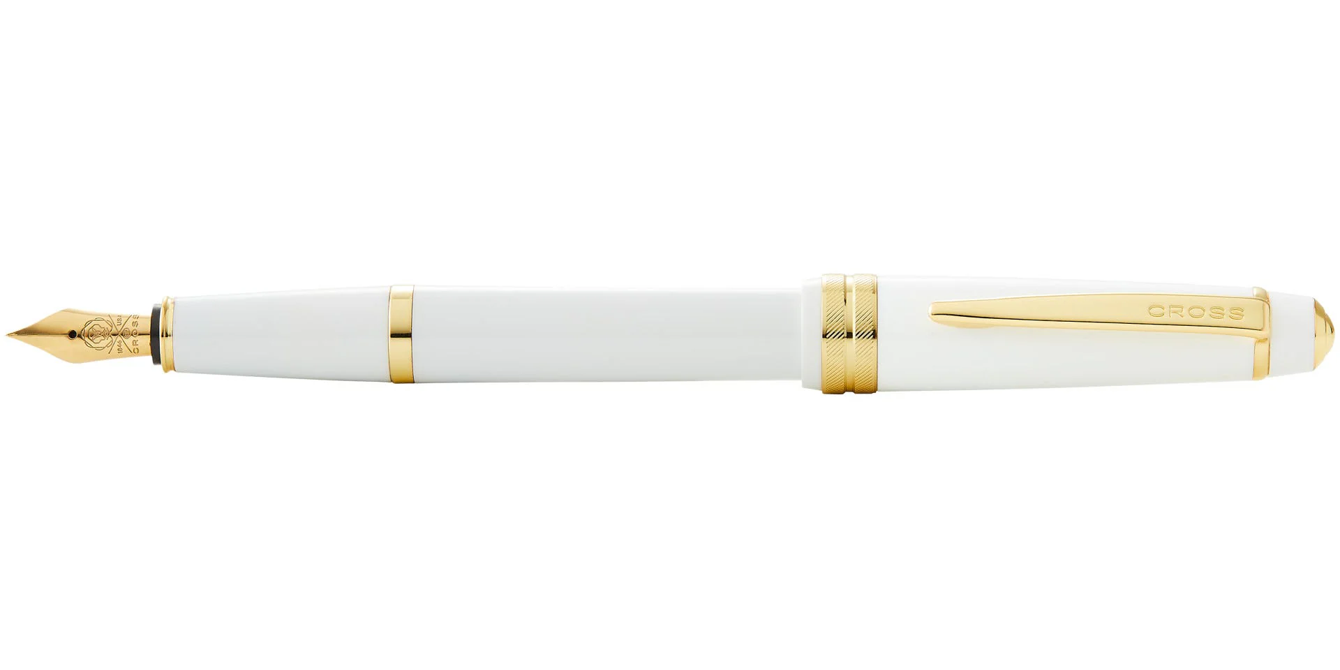 Cross Bailey Light White Resin W/ Gold Plate Fountain Pen