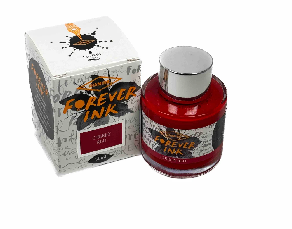 Diamine Forever Ink  50mL - Permanent Pigment Multi-use Ink - Cherry Red