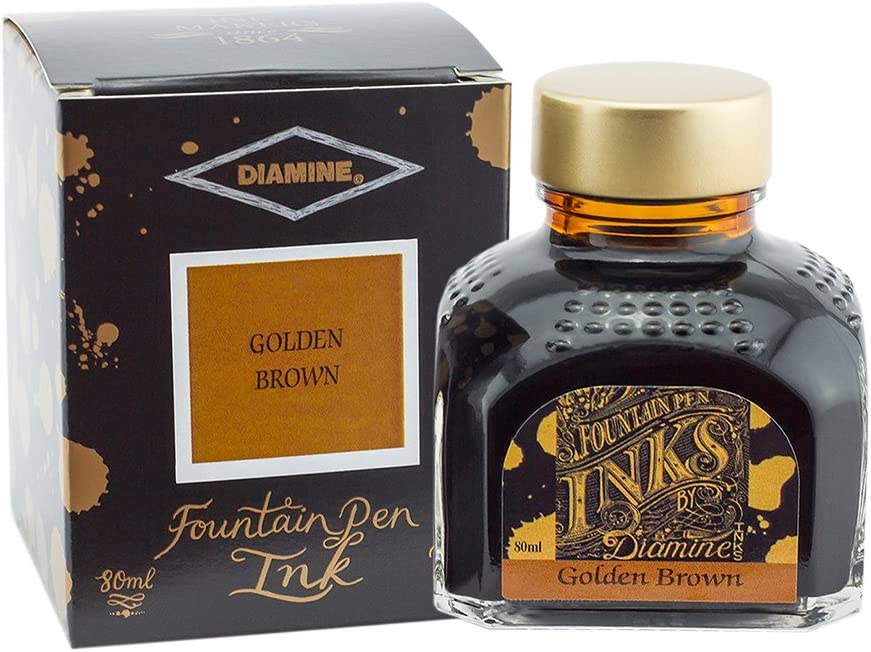 Diamine Fountain pen Inks 80ml - Golden Brown