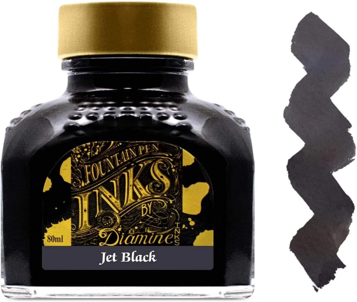 Diamine Fountain pen Inks 80ml - Jet Black