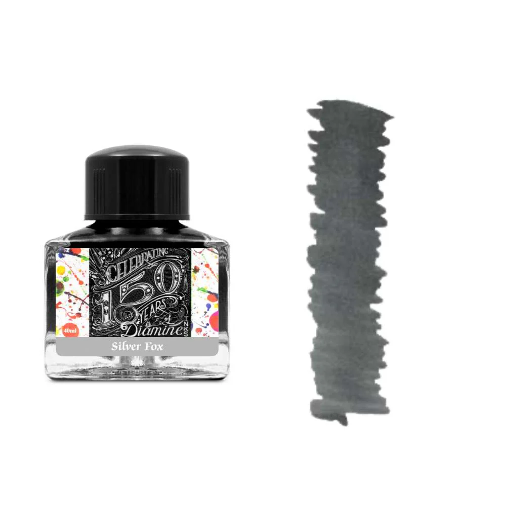 Diamine Inks 40ml Anniversary Edition Ink Bottle - Silver Fox