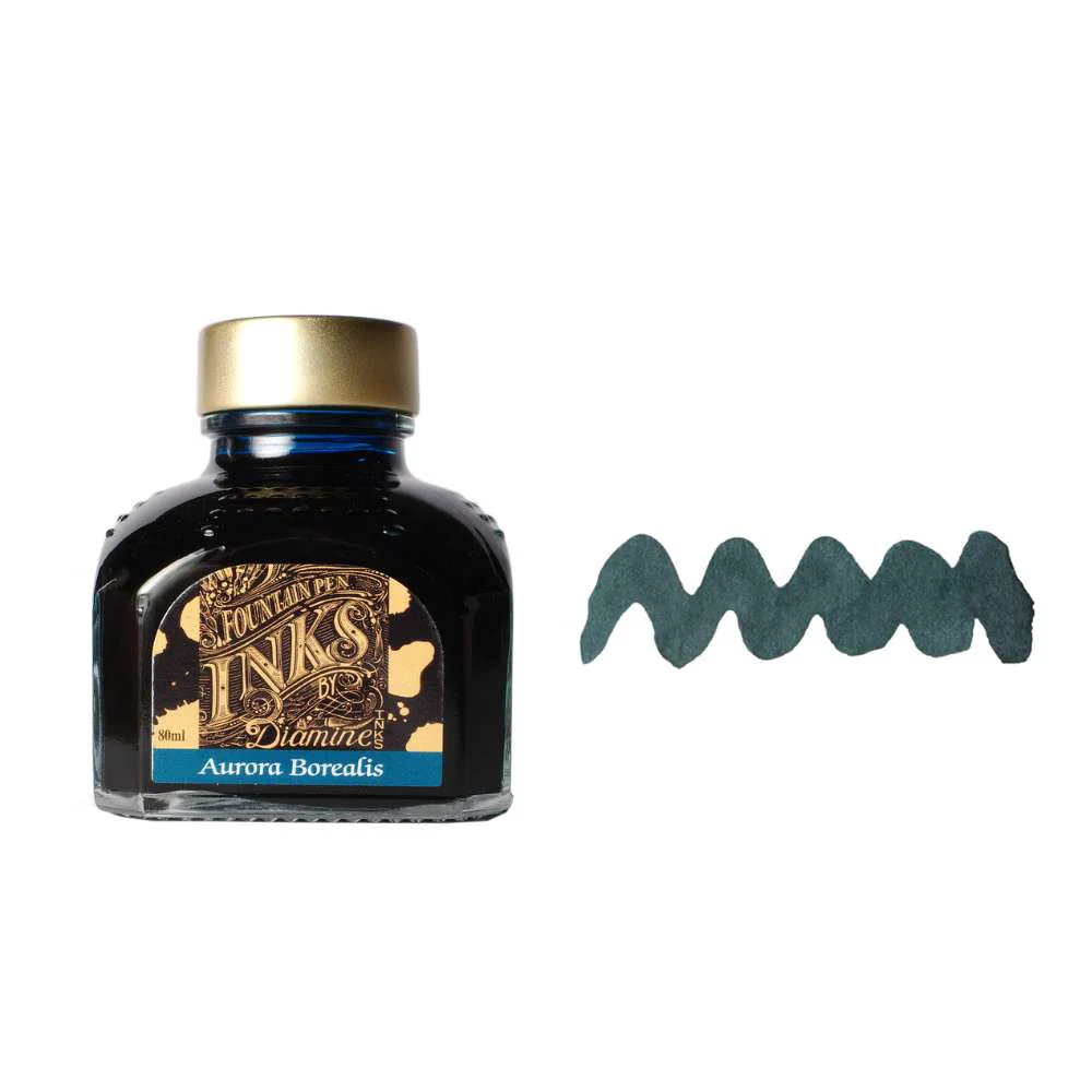 Diamine Inks 80ml Ink Bottle - Aurora Borealis