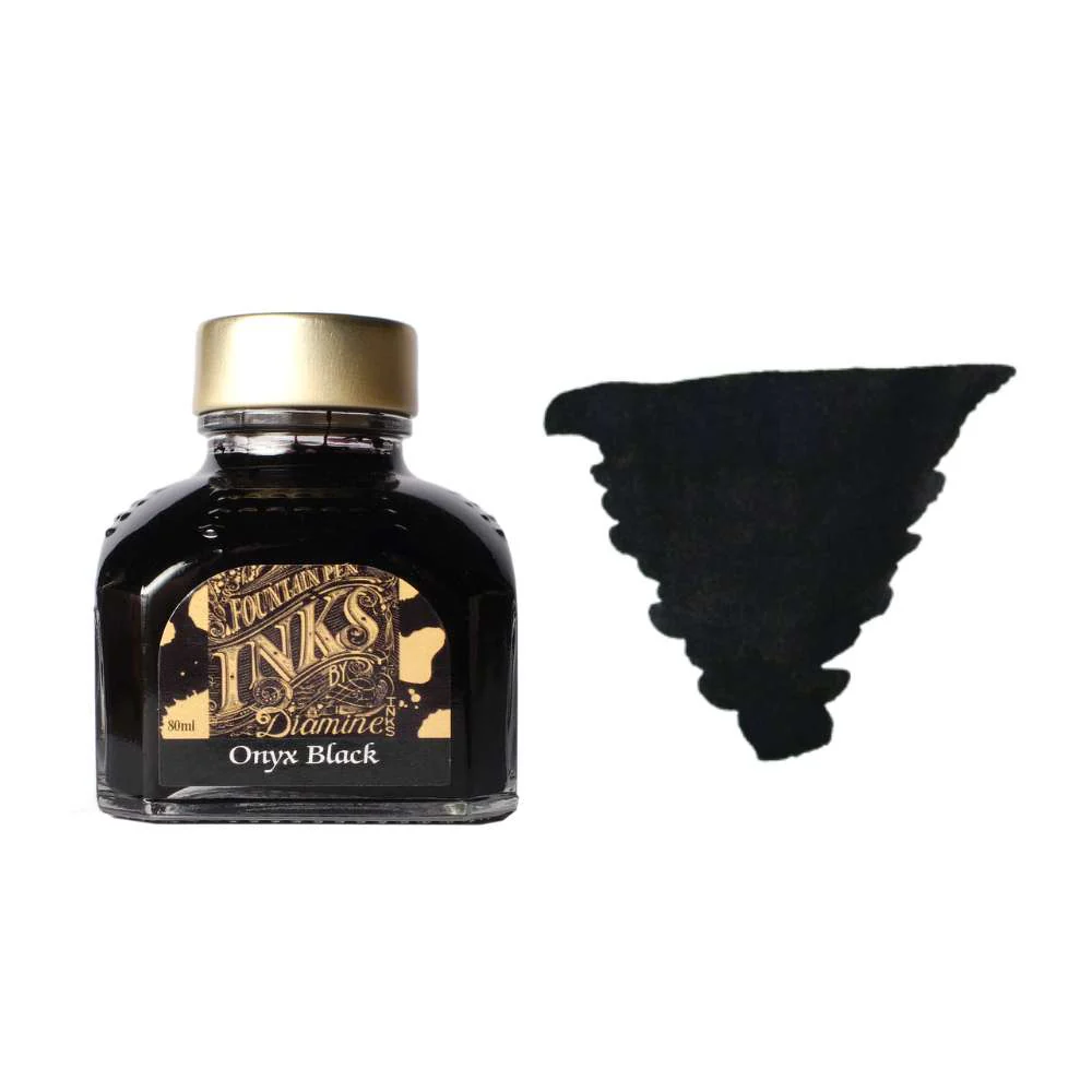 Diamine Inks 80ml Ink Bottle - Onyx Black