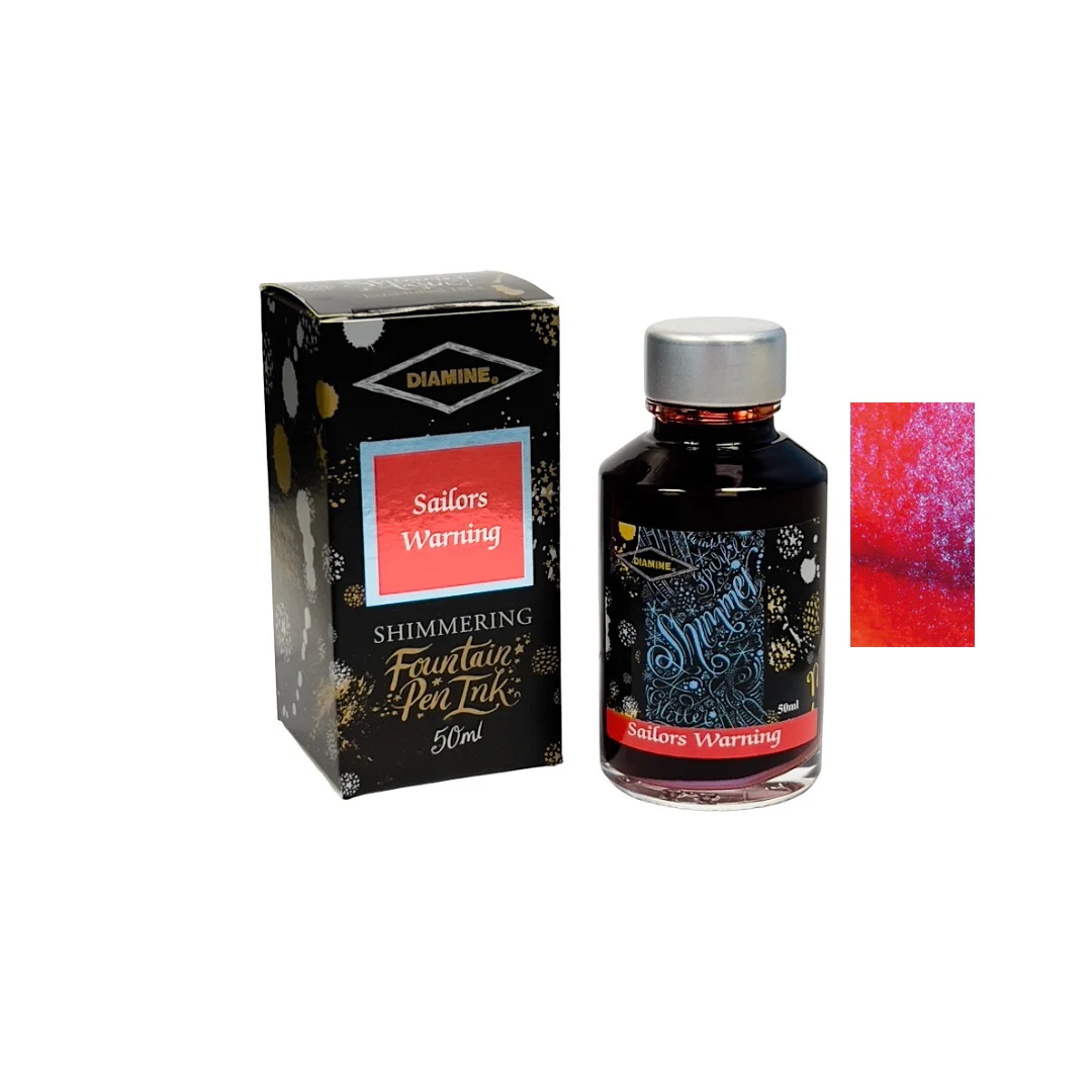 Diamine Shimmering Fountain pen Inks 50ml - Red Sky