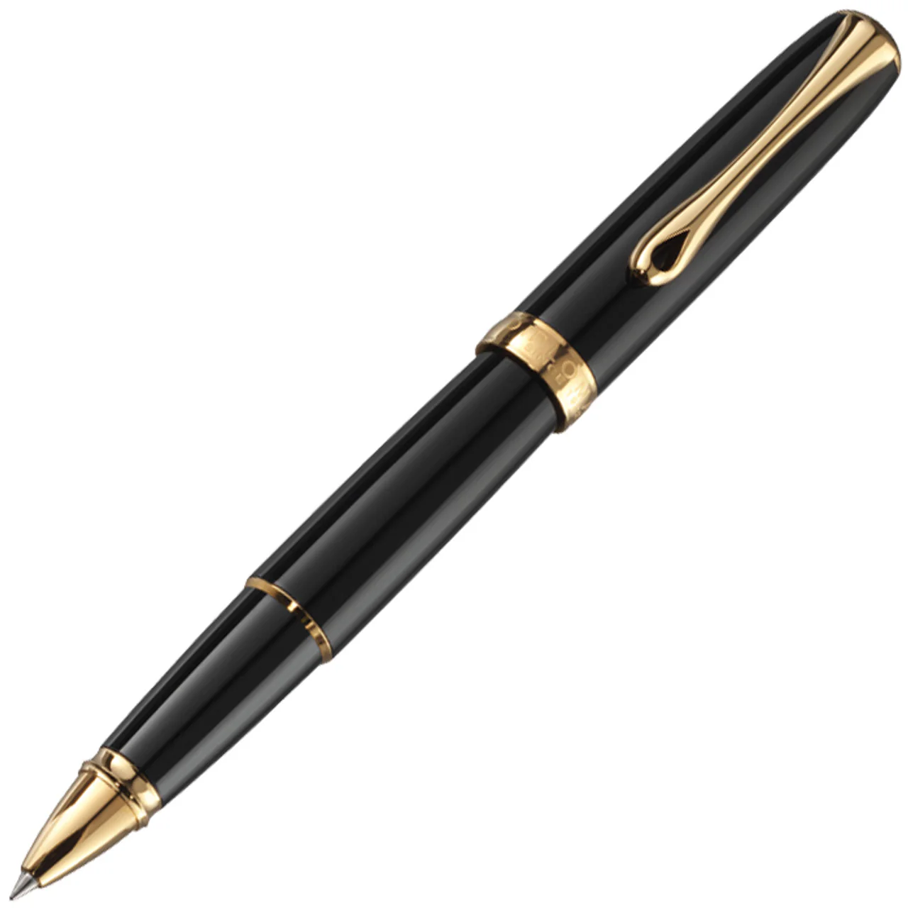 Diplomat Excellence A² Rollerball Pen - Black Lacquer Gold
