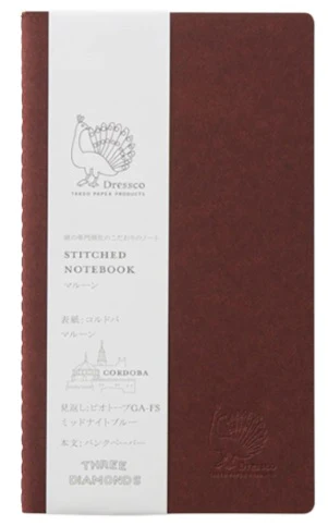 Dressco Stitched Notebook - Cordoba Maroon