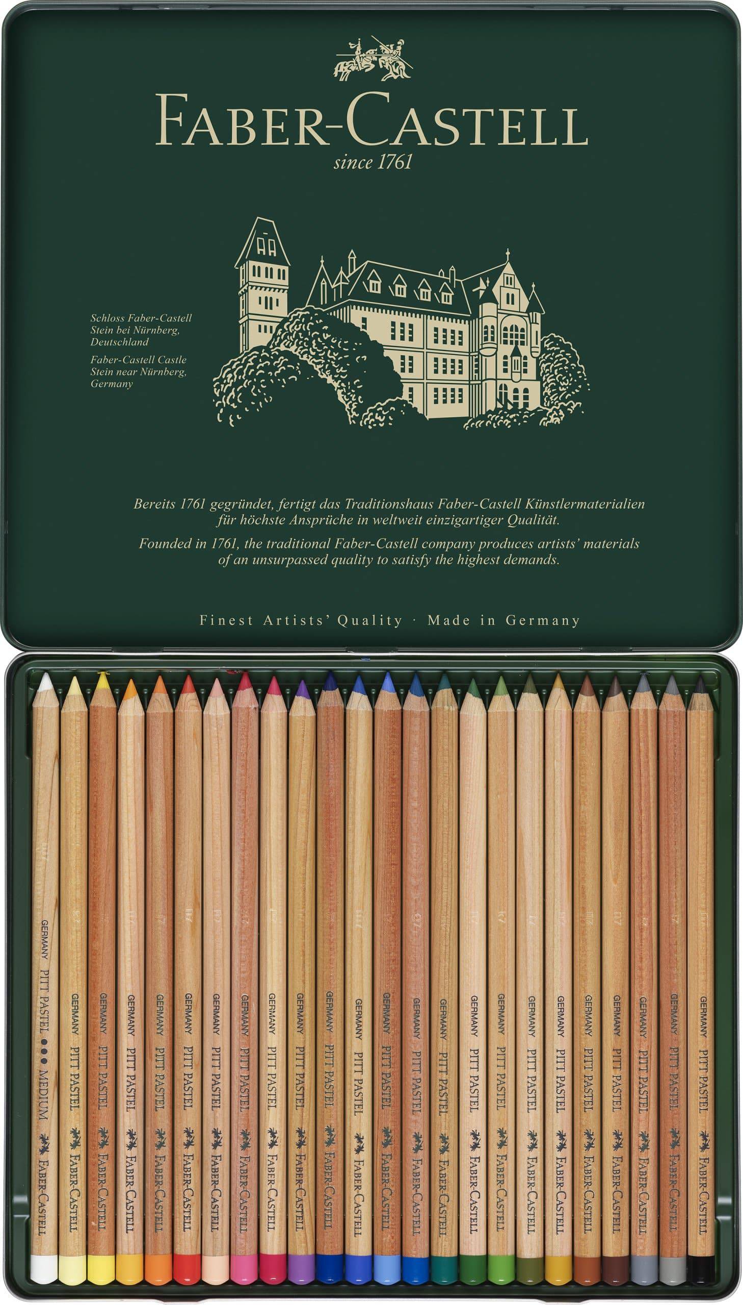 Faber-Castell Color Pencil Pitt Pastel Tin of 24 - Image 2