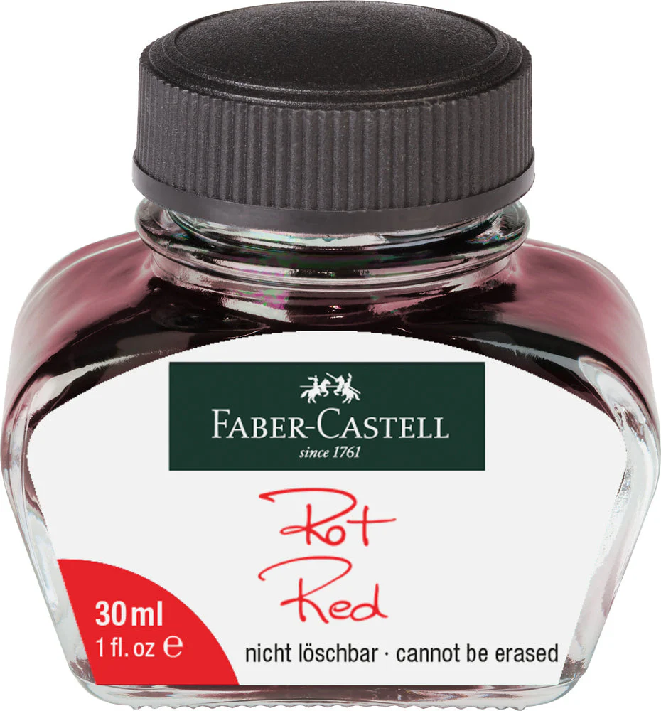 Faber-Castell Glass Ink Bottle 30ml - Red