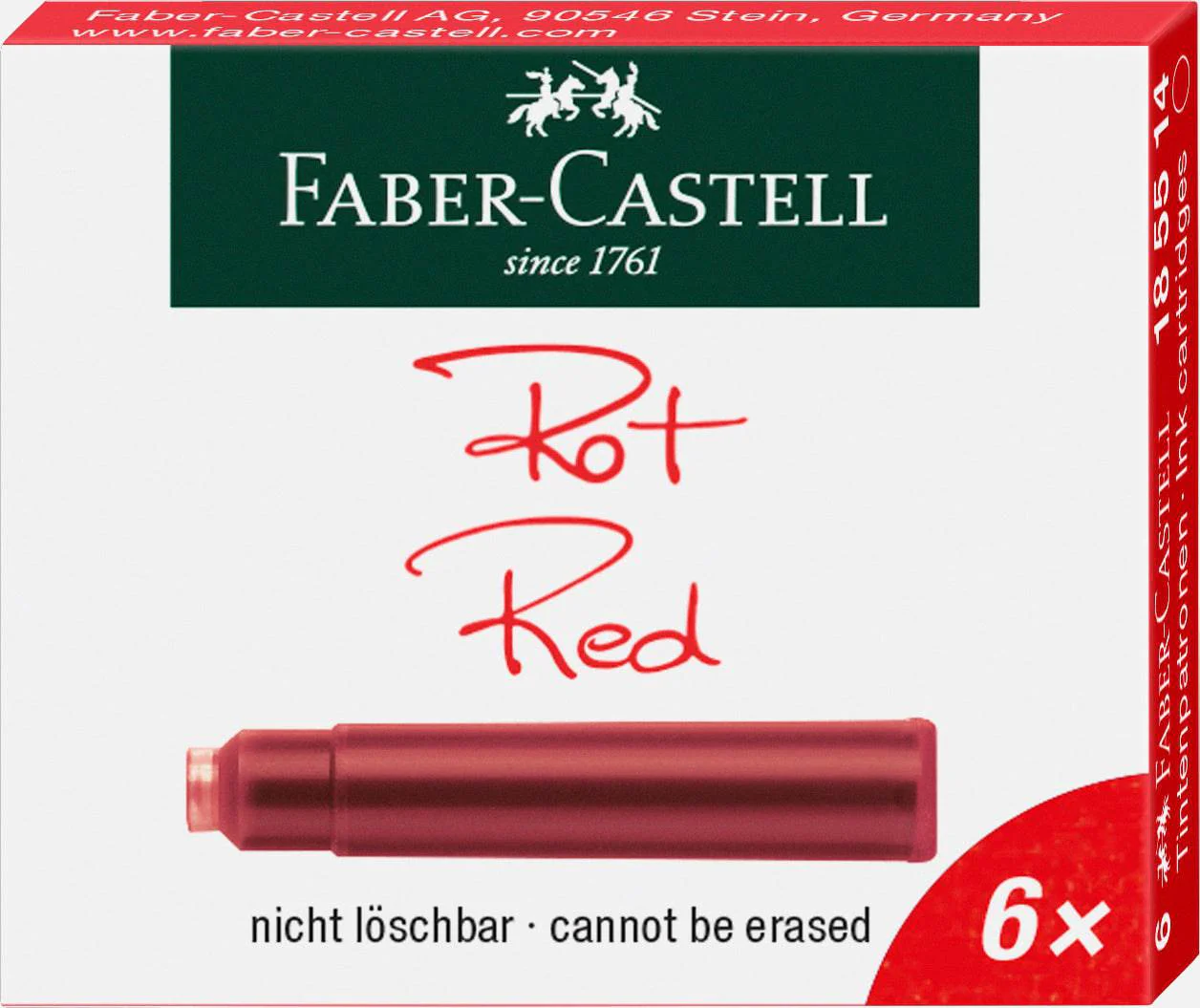 Faber Castell Ink Cartridge Box of 6 - Image 3