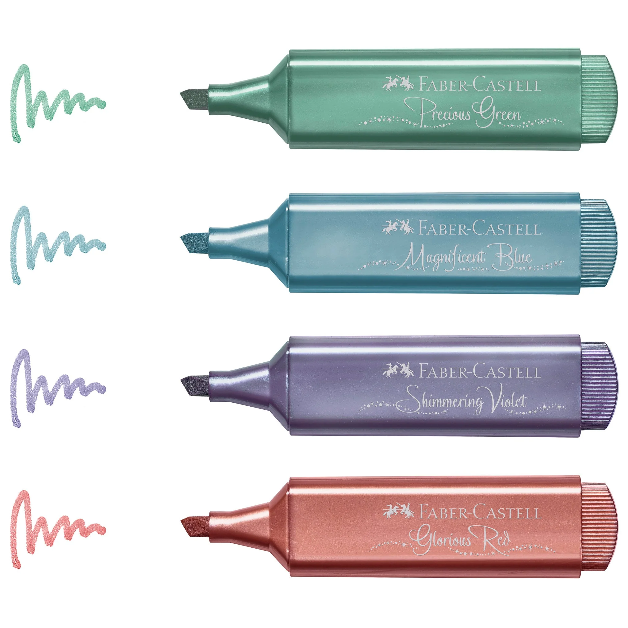 Faber-Castell Metallic Textliner wallet of 4 #154624