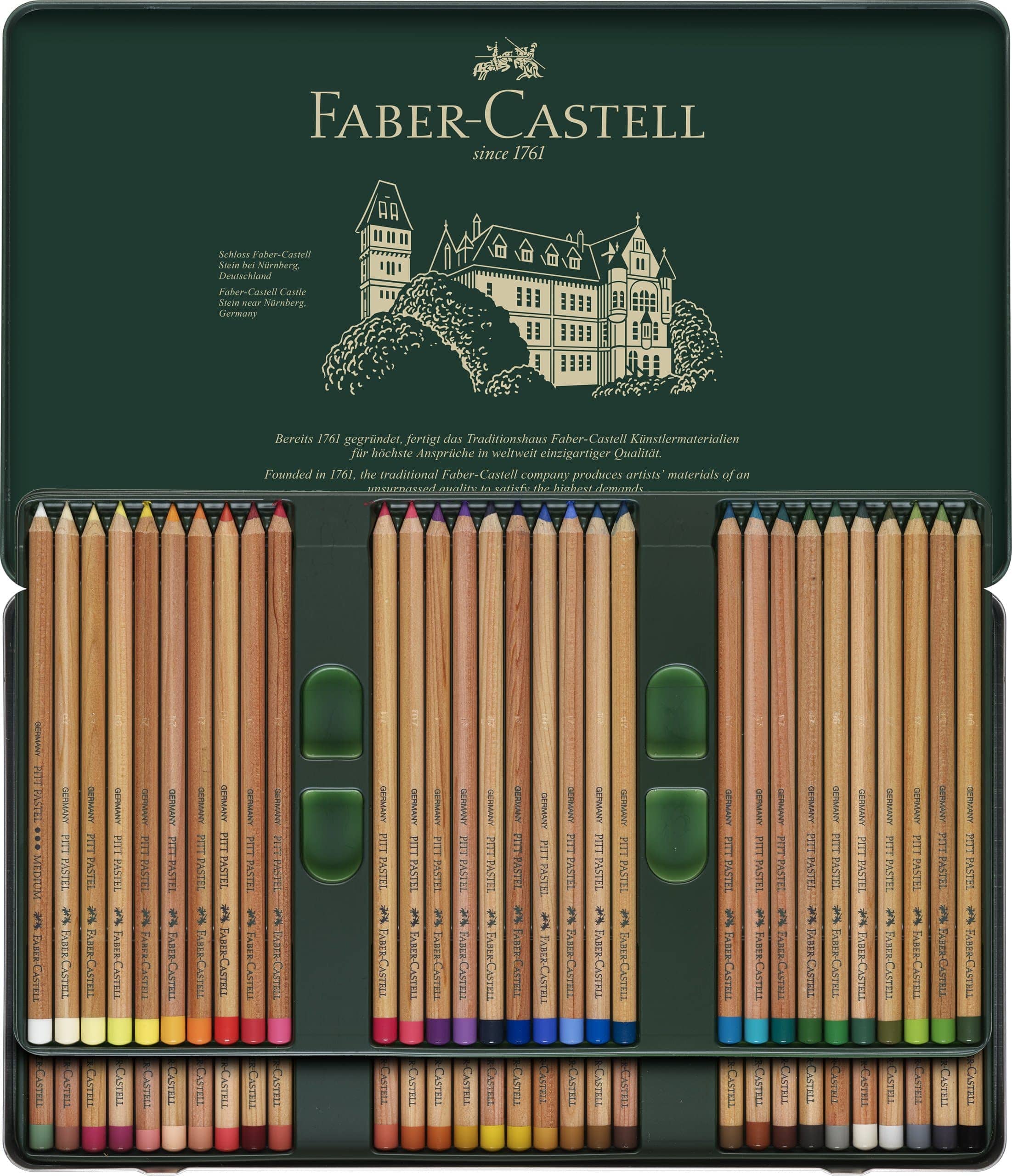 Faber-castell Pitt Pastel pencils Tin of 60 - Image 2