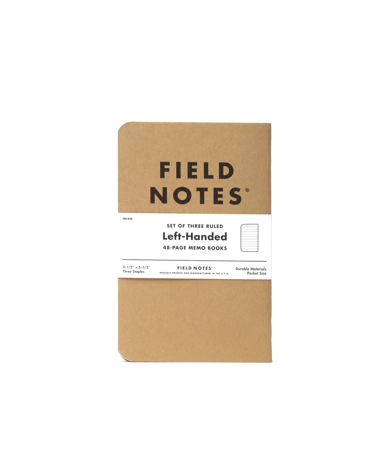 Field Notes Left-Handed Ruled Paper (3-Pack)