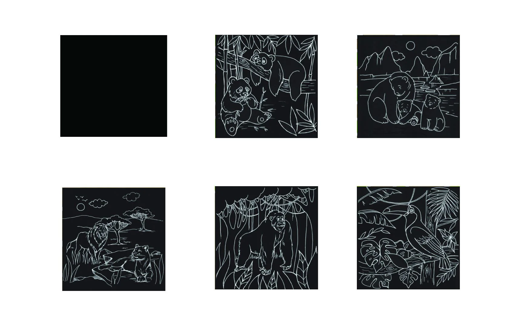 Funny Mat Black Mini Set, Wildlife - Image 2