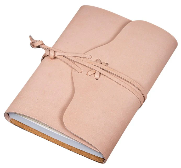 Galen Leather - Refillable Leather Wrap Journal/ Planner Cover - Undyed Leather