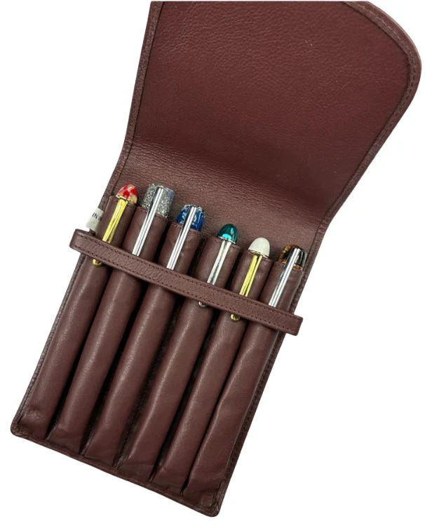 Girologio 6 Pen Case - Antique Brown - Image 2