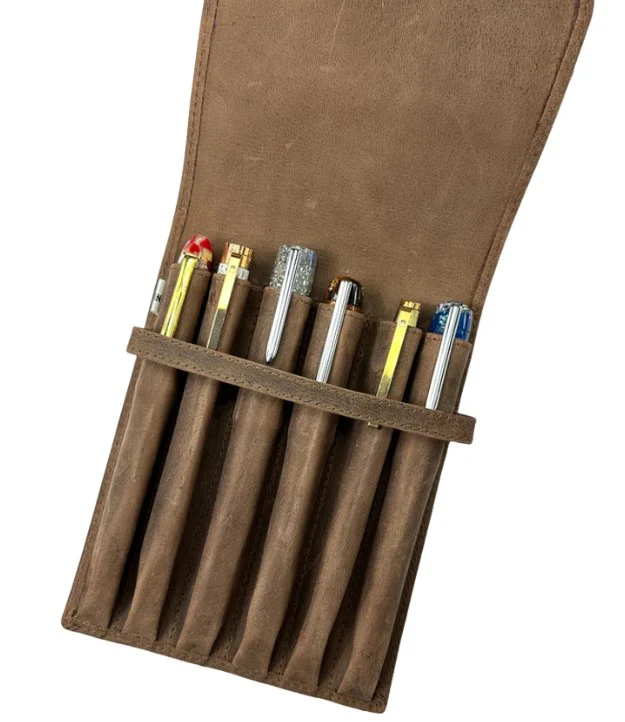 Girologio 6 Pen Case - Bomber Brown - Image 2