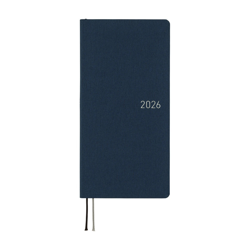 Hobonichi 2026 Colors Cosmo Blue Journal - Mega English Tall & Slim January Start