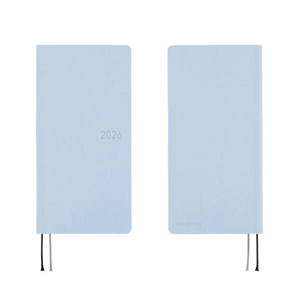 Hobonichi 2026 Colors Sky Mist Journal - Mega English Tall & Slim January Start