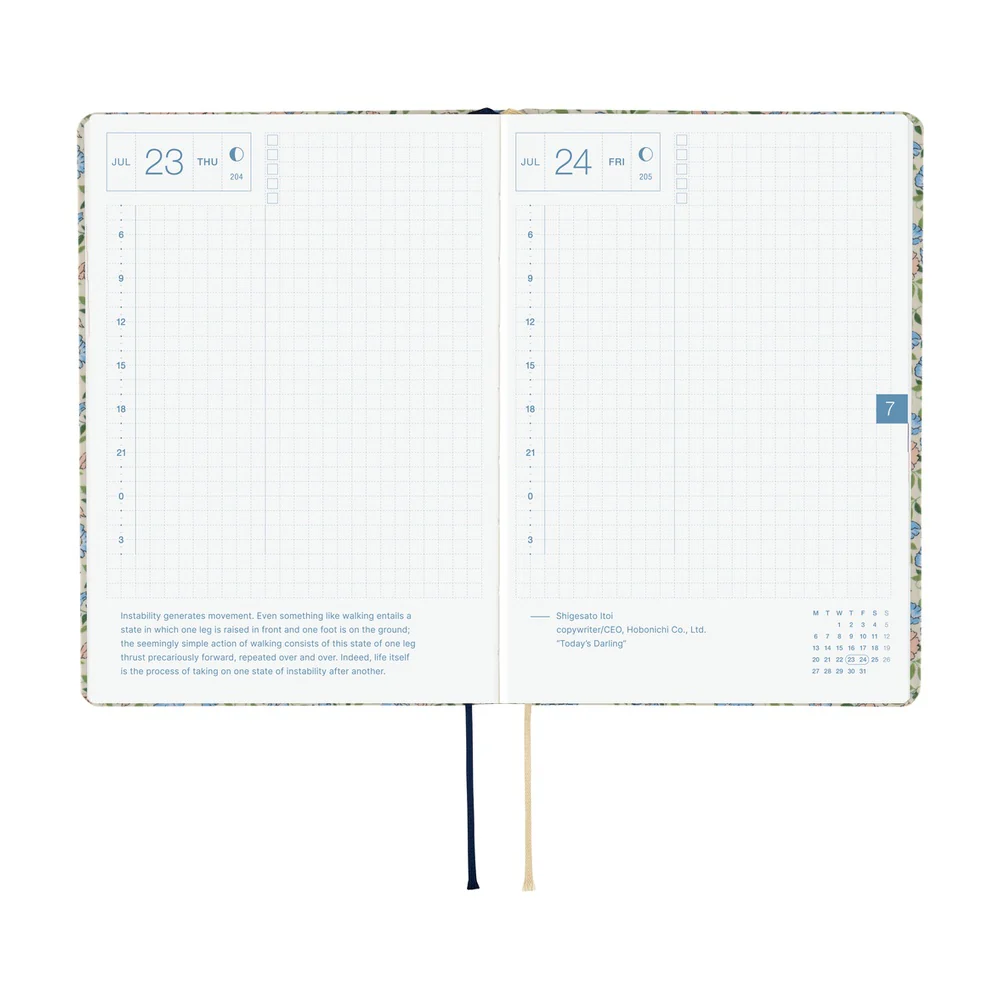 Hobonichi 2026 Liberty Fabrics Sasha Kiora Journal A6 HON - English January Start - Image 4