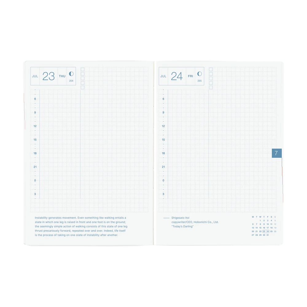 Hobonichi 2026 Paper Series Black Gingham Journal A6 HON - English January Start - Image 5