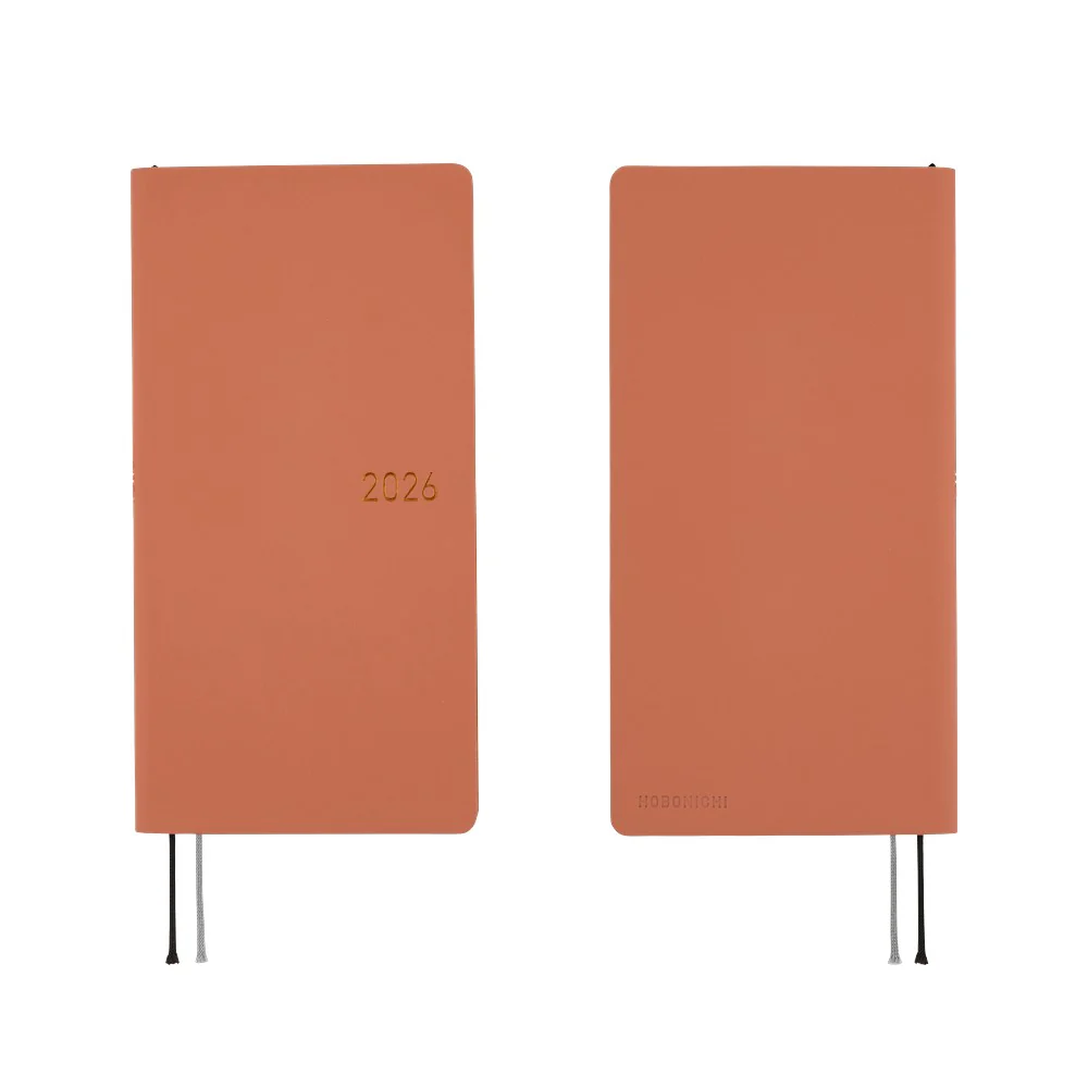 Hobonichi 2026 Smooth Milk Cocoa Journal - English Tall & Slim January Start