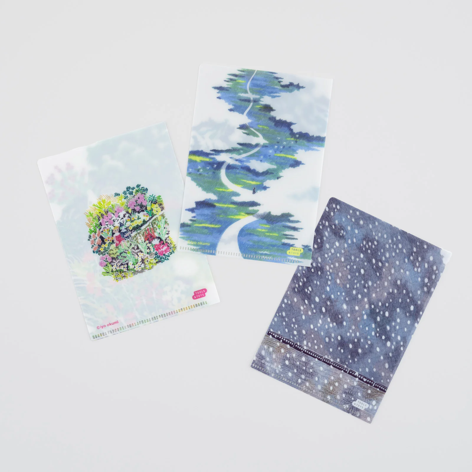 Hobonichi Clear Folder Set of 3 - Iyo Okumi - A6 - Image 3