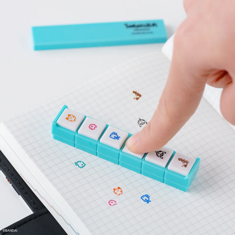 Hobonichi Kodomo no Kao 2026 Pochitto6 Push Button Stamp - Tamagotchi - Image 3