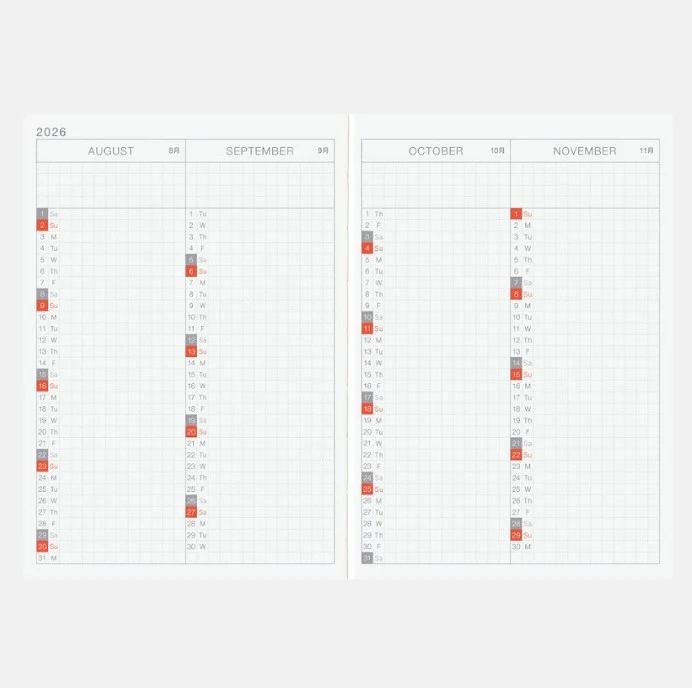 Hobonichi Techo 2026 A6 (English Edition) - Original - Image 4