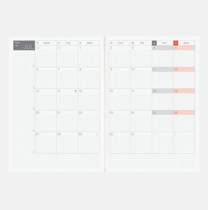 Hobonichi Techo 2026 Cousin (English Edition) A5 - Original - Image 2