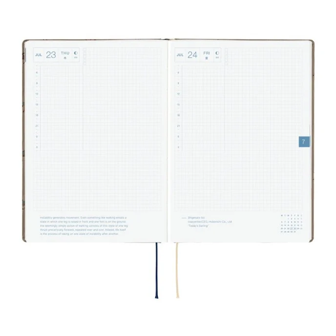 Hobonichi Techo 2026 HON Planner A5 (Daily) - Bow & Tie: Galloping Horses - Image 3