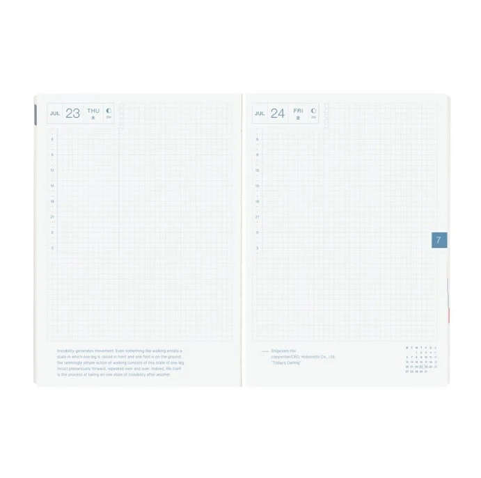Hobonichi Techo 2026 HON Planner A5 (Daily) - Paper Series: Black Gingham - Image 4