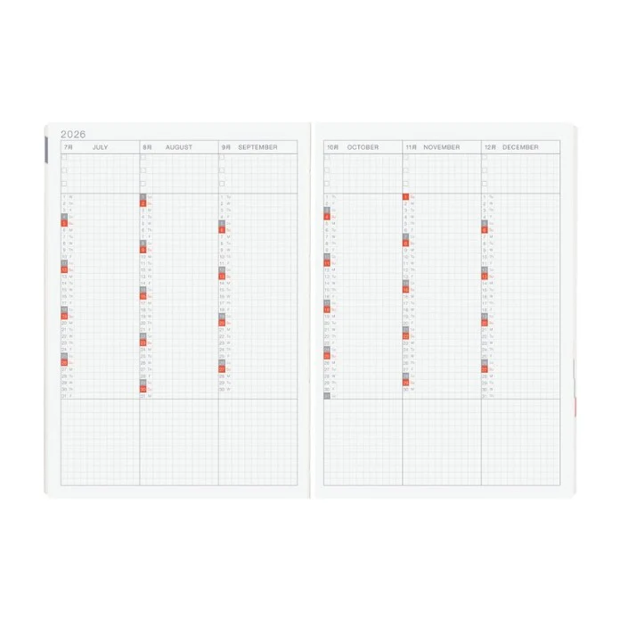 Hobonichi Techo 2026 HON Planner A5 (Daily) - Paper Series: Black Gingham - Image 5