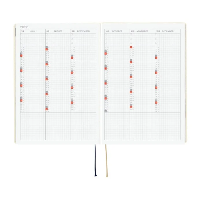 Hobonichi Techo 2026 HON Planner A5 (Daily) - Slash (Ivory) - Image 2