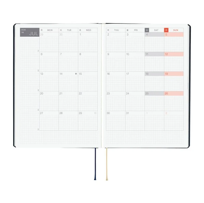 Hobonichi Techo 2026 HON Planner A5 (Daily) - Slash (Navy) - Image 2