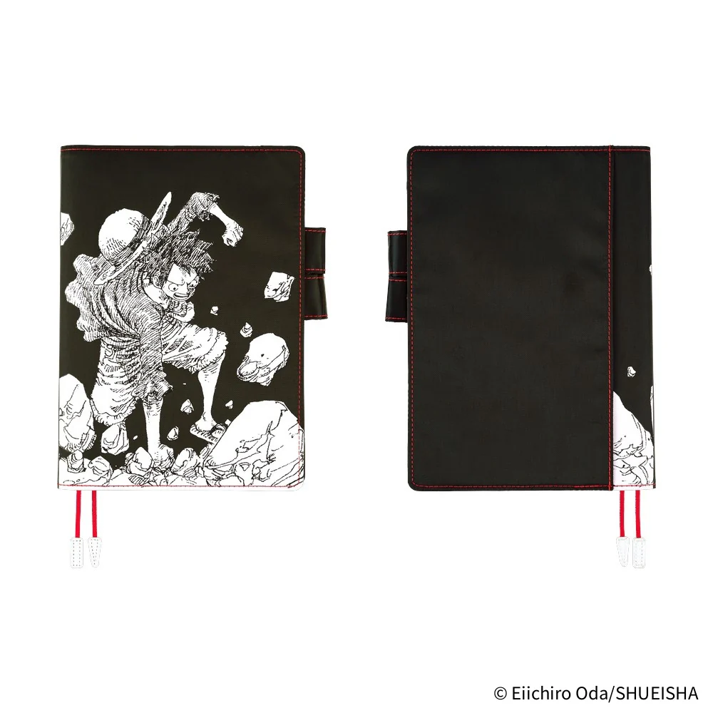 Hobonichi Techo 2026 ONE PIECE Magazine A5 Cover – Straw Hat Luffy Black