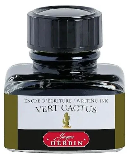 J.Herbin Fountain Pen 30mL Ink Bottle - Vert Cactus (Cactus Green)