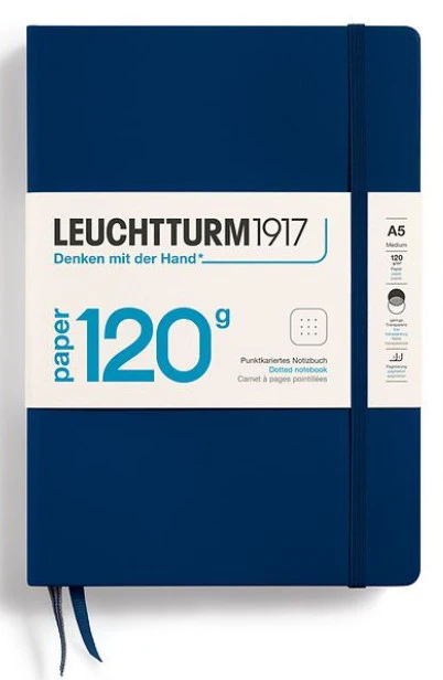 LEUCHTTURM1917 Hardcover Notebook Dotted 120G Edition Medium A5 - Navy