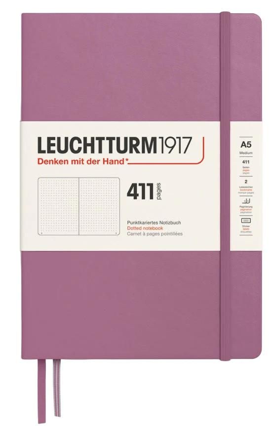 LEUCHTTURM1917 Hardcover Notebook Dotted Medium A5 - Dusty Rose