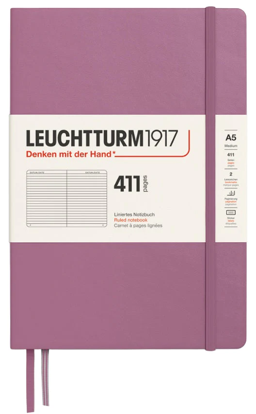 LEUCHTTURM1917 Hardcover Notebook Ruled Medium A5 - Dusty Rose