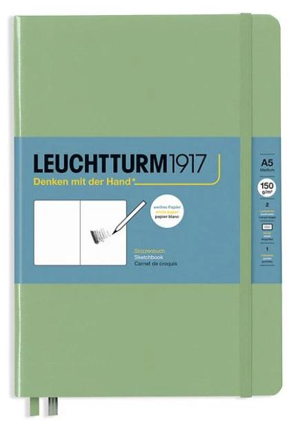 LEUCHTTURM1917 Hardcover Sketchbook A5 Plain - Sage