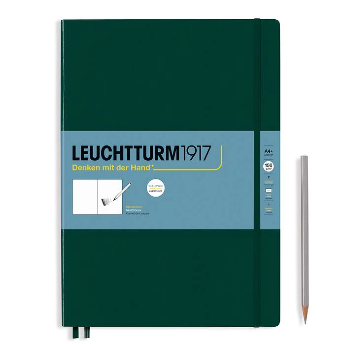 LEUCHTTURM1917 Hardcover Sketchbook Master (A4+) Plain - Forest Green