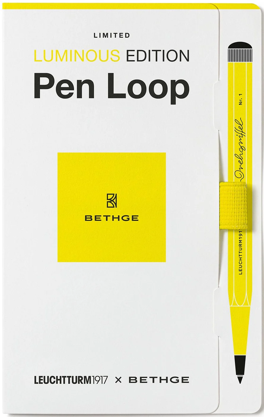 LEUCHTTURM1917 Pen Loop – Self-Adhesive Pen Holder – Luminous Yellow - Limited Edition - Image 2