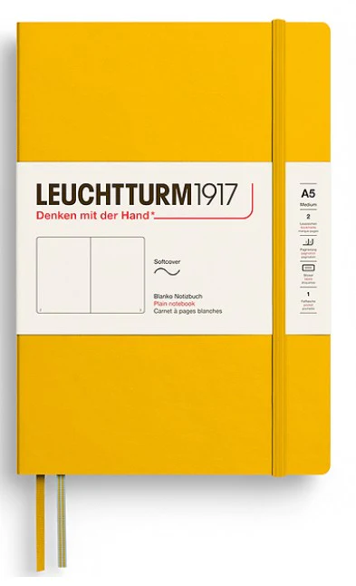 LEUCHTTURM1917 Softcover Medium Notebook A5 Plain - Sunflower