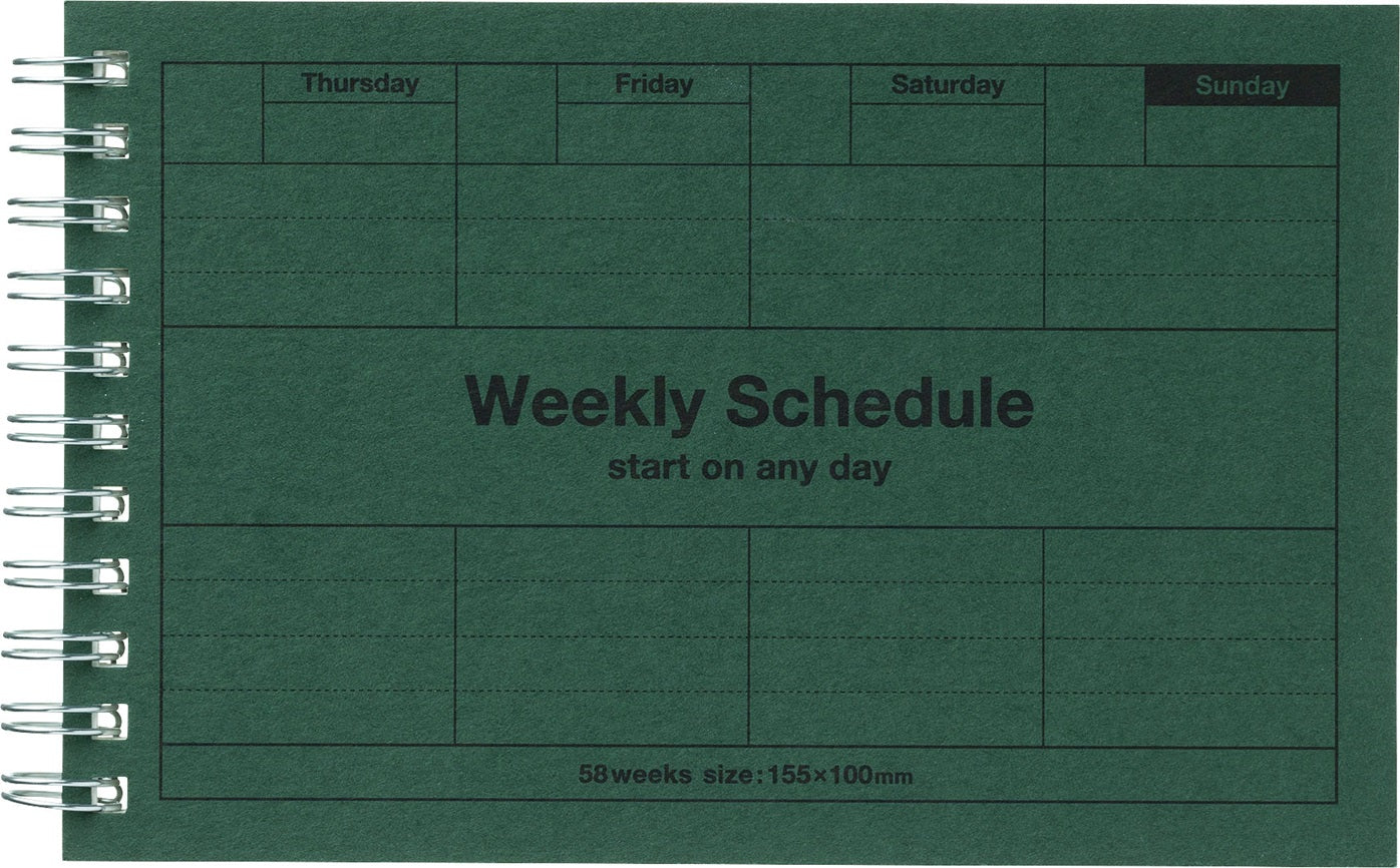 Mark’s Inc. Dayfree Weekly Schedule - Green