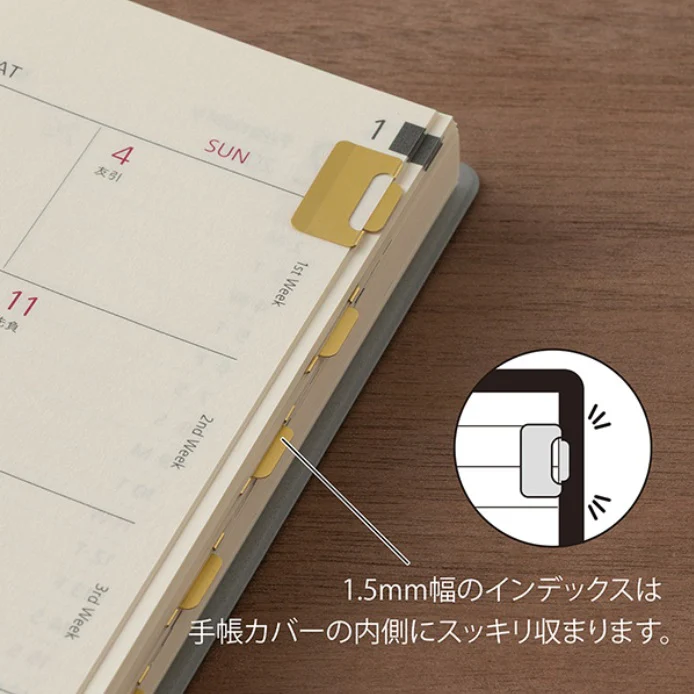 Midori Chiratto Index Clip S – Brass - Image 3